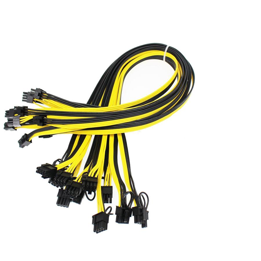 10x30 см от 6 контактов до 8 контактов (6 + 2) Разрывной кабель PCI-E 18AWG для видеокарты для майнинга