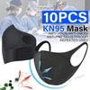 10Pc N95 Face Mask Sponge Black Breathable Mouth Mask Reusable Anti Pollution Face Shield FPP2 PM2.5