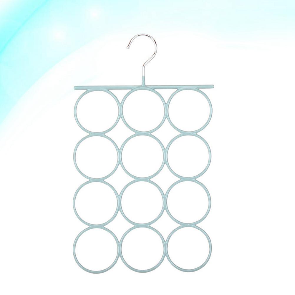 1 шт. 12-петлевая вешалка для шарфов, противоскользящая вешалка для хранения вещей, экономящая место в гардеробе (зеленая)