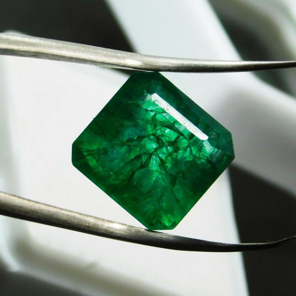 Natural Emerald Loose Gemstone 8 Ct Green Square Emerald Shape