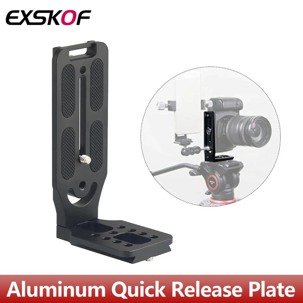 Кронштейн L для цифровой зеркальной камеры, вертикальный, горизонтальный, с переключением видео, быстросъемная площадка для штатива, совместимая с Canon, Nikon, Sony, алюминий