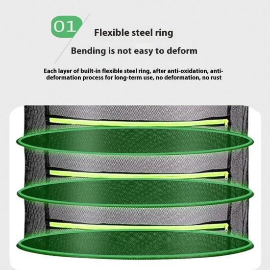 60 см 2/4/6/8 слоев сетка для сушки трав с S-образным крючком, складная корзина для сушки растений с застежкой-молнией, прочная сетка для сушки растений для использования в помещении и на открытом воздухе