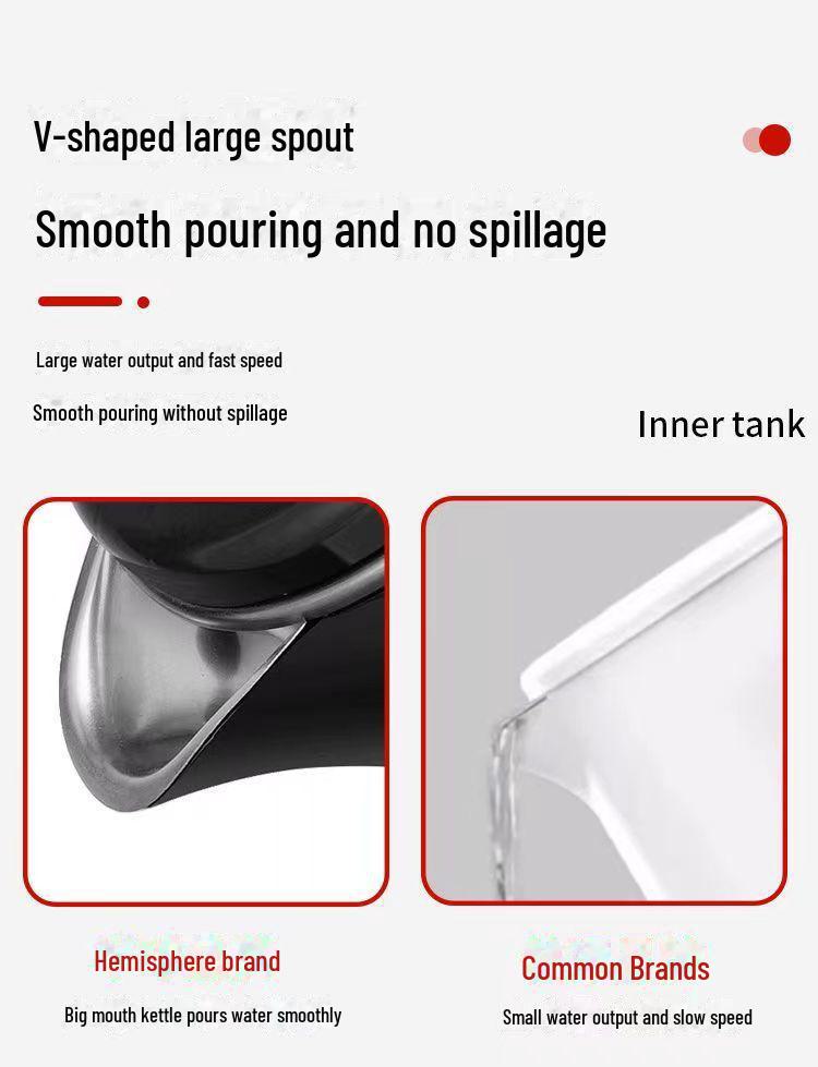 Electric Kettle Stainless Steel Boiling Water Kettle Fast Boil Automatic Shut Off Home Use Hot Water Kettle