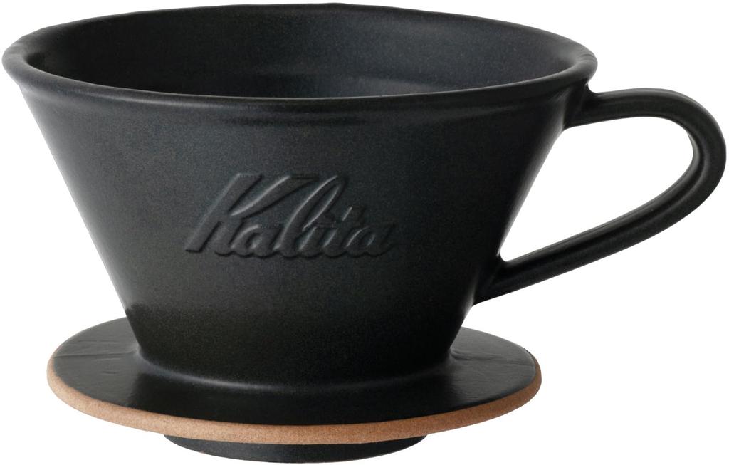Kalita Кофеварка Kalita Coffee Dripper Mino Ware, керамика с высокой теплоемкостью, для 2–4 человек, DACHI Kalita MI185 Sand Black Wave Series, сделано в Японии
