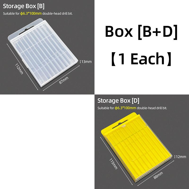 Drill Bit Storage Box Double Head Screwdriver Bit Organizer Case Box Accessories Tool Plastic Box Empty Drill Packaging Case
