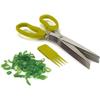 Herb Scissors Scissors 5 Blades Multi-Blade Scissors Herb Scissors Aromatic Herbs Kitchen Stainless Steel with Case Cleaning Comb[365]