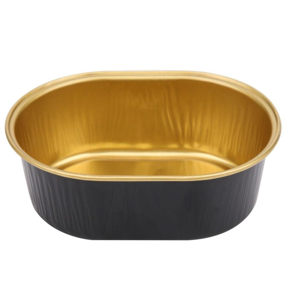 100PCS Oval Cake Cups Aluminum Foil+PET Cake Cup Molds Dessert Catering Party Serving