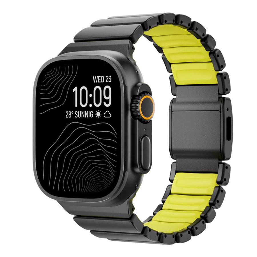 Hot Luxury Business Sport Strap Titanium Watch Band for Apple Watch Stainless Steel Magnetic Buckle for Men 42/44/45/46/49mm