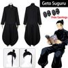 Geto Suguru Косплей Аниме Jujutsu Kaisen Geto Suguru Косплей Костюм Черная школьная форма Парик Костюм Хэллоуин для мужчин