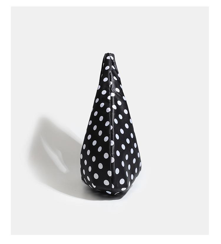 Холщовая сумка-тоут в корейском стиле в горошек: Литературная сумка через плечо для студенток