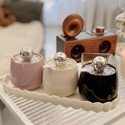 Набор банок для приправ Cream Wind Керамическая коробка для приправ Солонка для хранения приправ Банка для приправ Бытовая кухонная утварь