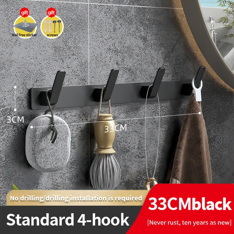 YUNJIEYA Черно-белые Дверные Крючки Крючок Для Одежды Вешалка Полка Органайзер Полка Для Хранения Душевая Стена Вешалка Кухня Аксессуары Для Ванной Комнаты
