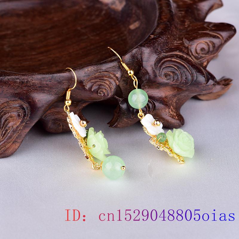 Серьги с зеленым нефритом и цветком, женские ювелирные изделия, драгоценный камень, кристалл, натуральный циркон, халцедон, амулет, модный шарм, 925 серебряные подарки