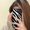 Клипарт Зебра Принт Для IPhone 17 16 15 14 13 12 11 Pro Max Plus Ударопрочная Задняя Крышка Телефона из PC+TPU