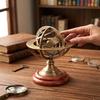 15,24 см Латунная армиллярная сфера Настольный декор, Астрономический глобус на деревянной подставке Свадьба, Юбилей, Подарок