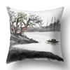 Чернила пейзажная живопись наволочка для спальни украшение дома офисное сиденье гостиная диван наволочка 45x45 см