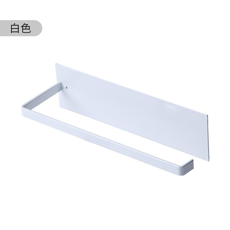 Non-perforated kitchen cabinet pasted paper towel rack Japanese paper roll rack Wall-mounted paper roll cloth storage rack