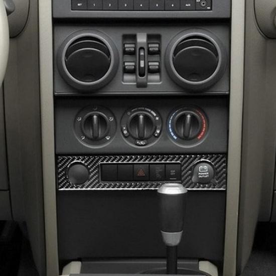 For Jeep Wrangler Carbon Fiber Interior Power Outlet/Lighter Cover Trim Type B
