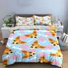Cute Dog Pattern Bedding Set Bedding Duvet Cover Set Duvet Cover Pillowcases  (1 * Duvet Cover 2 * Pillowcases, without duvet insert)