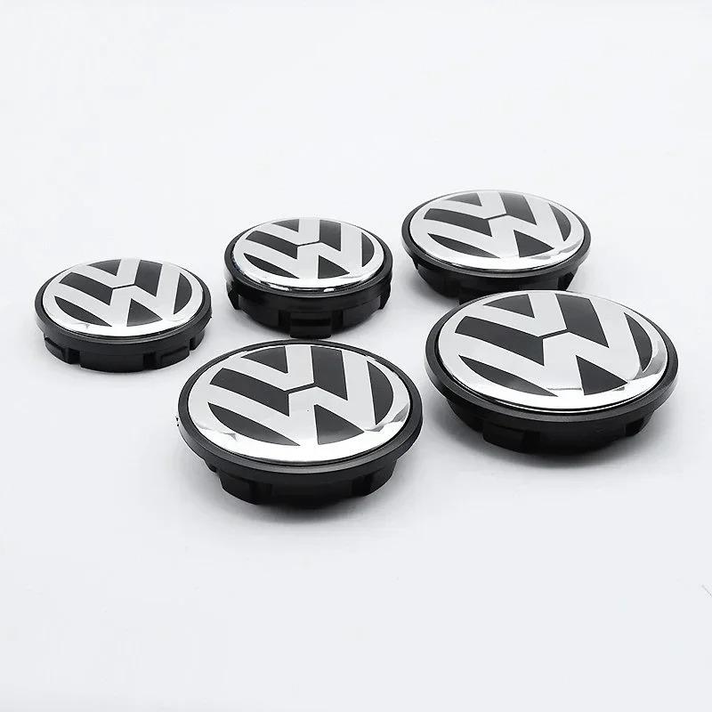 UDXKW1 4pcs 63mm 56mm 65mm 70mm Car Styling Wheel Center Cap Hub Covers Badge Accessories For VW Volkswagen Golf 3B7601171 1J0601171