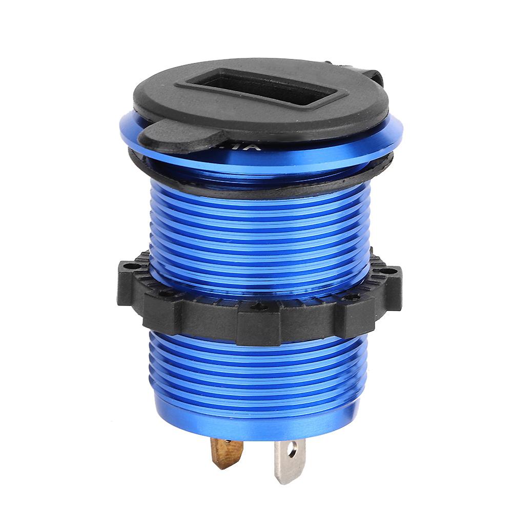 12 24V Cigar Lighter Socket Power Adapter Dual USB Charger with LED Voltmeter for Motorcycle