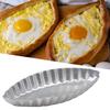 5Pcs Non-stick Tart Mold Reusable Aluminum Alloy Boat Shaped DIY Cake Muffin Mold for Kitchen