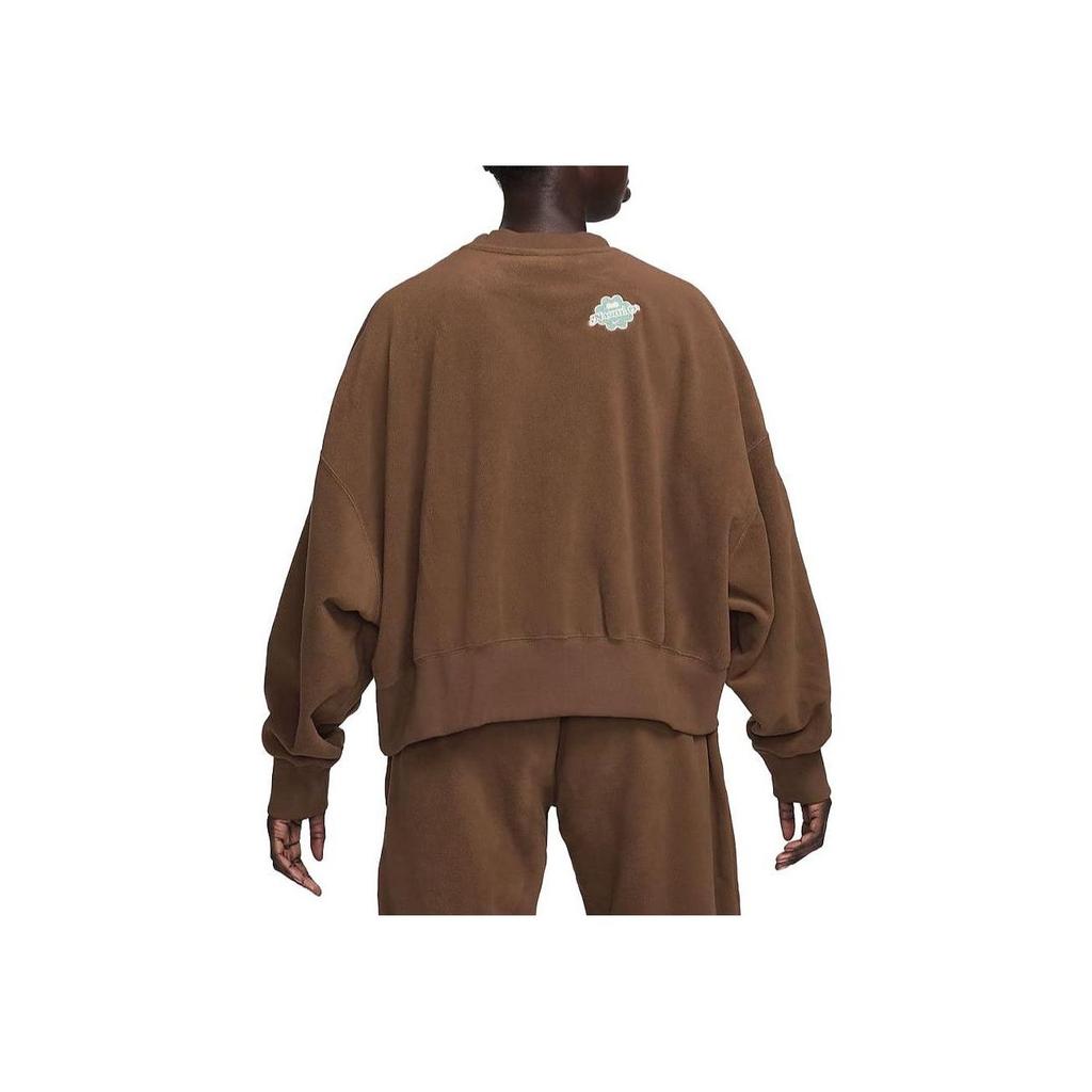Nike Флисовый свитшот с длинными рукавами и вышитым логотипом X Naomi Osaka, женские топы Surprise-Cocoa FD5505-259