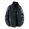 Spring and Autumn Men's Korean Version Slim Fit Lapel Casual Youth Leather Jacket Slim Fit Motorcycle Suit Windproof Leather Jacket