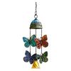 Butterfly Wind Chime Metal Stained Glass Wind Chime Hanging Decoration for Indoor