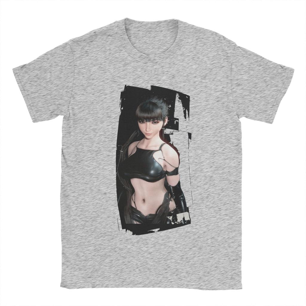 Винтажная футболка Stellar Blade gameart Мужская с круглым вырезом Хлопковые футболки Футболки с коротким рукавом Топы Подарок на день рождения