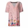 Women's T Shirt Tee Printed Short Sleeve Daily Weekend Fashion Basic V Neck Regular Top
