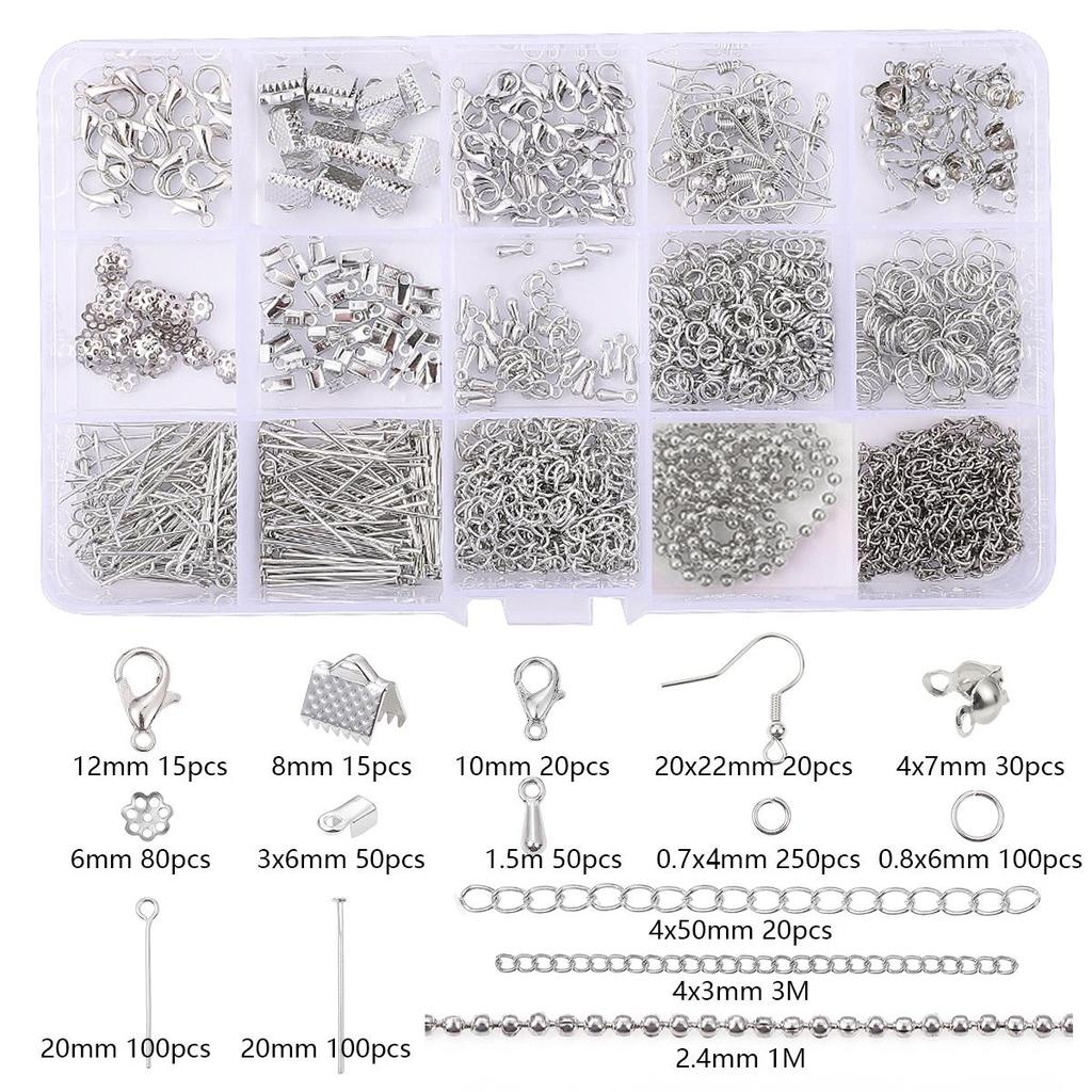 1Set/box Metal Charms Clasps Hook Earring Needle for DIY Accessories Jewelry Making