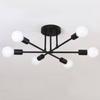 Bedroom Lamp Ceiling Lamp Study Room Dining Room Industrial Style Shop Simple Iron 6 Heads Lamp