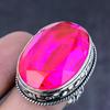 Pink Rubillite Handmade 925 Steling Silver Jewelry Ring Size 9 O2b97