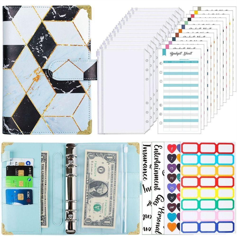 Pockets Cash Envelopes Bill Organizer Binder Notebook A6 Notebook Budget Binder Planner Binder