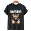 Футболка Moschino с принтом медведя, короткий рукав, для мужчин и женщин