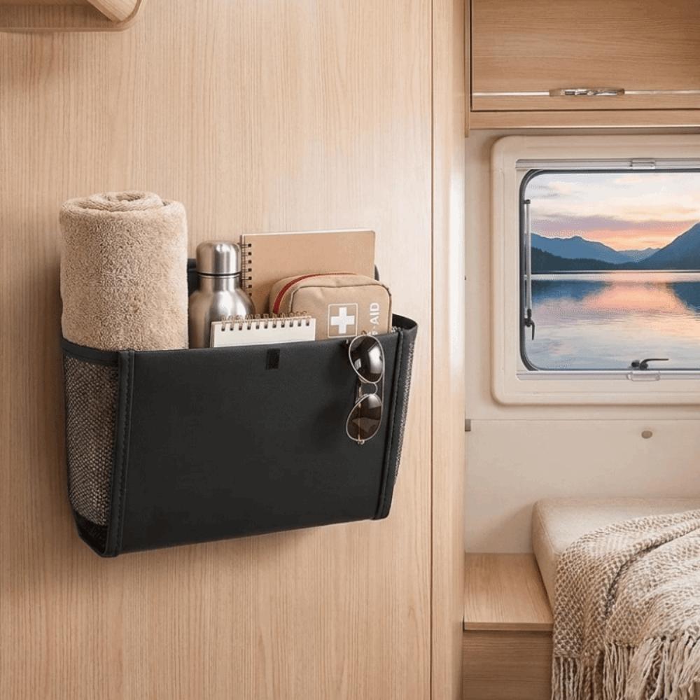 Mesh Pocket Oxford Cloth Door Organizer Large Capacity Wall-Mounted Organizer RV Storage Bag Door