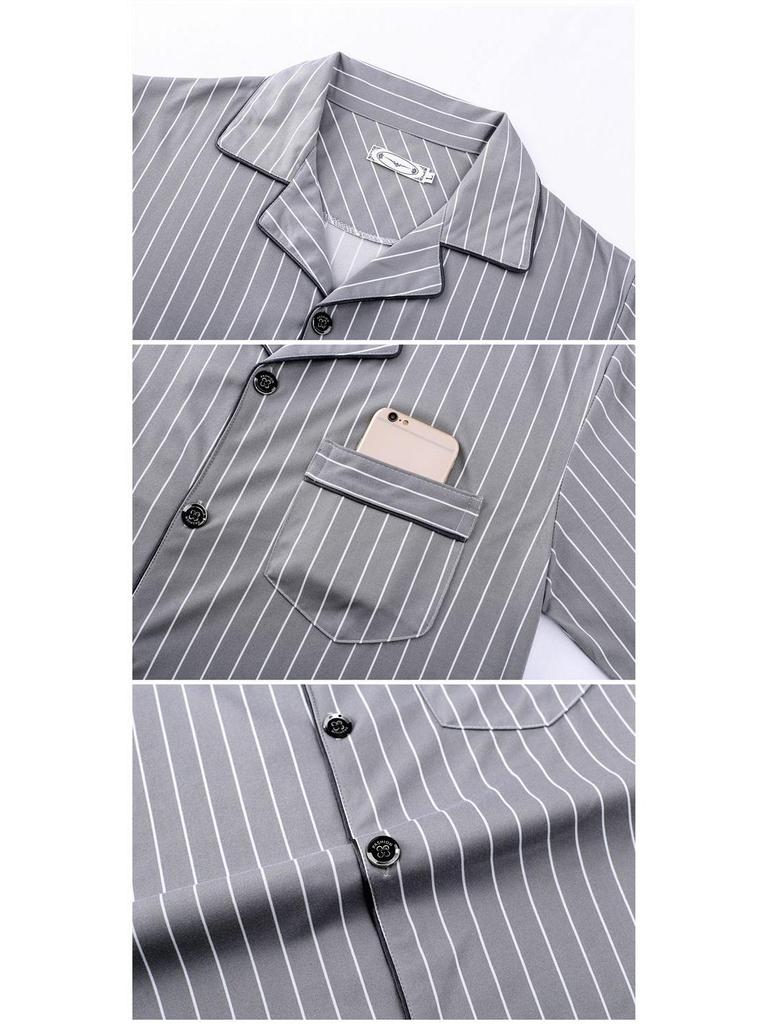 100% высококачественная мужская пижама - с длинным рукавом, повседневная коллекция весна/осень 2023 для молодежи и людей среднего возраста