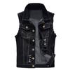Мужская новая мода джинсовый жилет повседневная ковбойская куртка с плечевой блузкой
