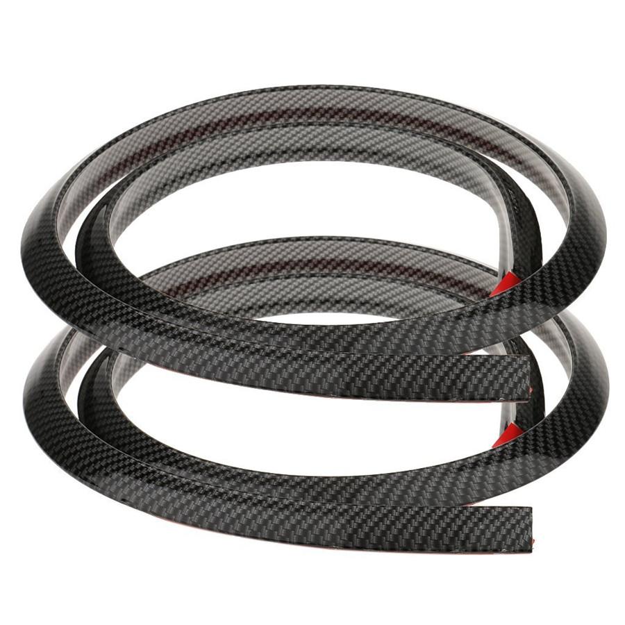 2 шт. 150 см универсальные резиновые накладки на крылья автомобиля цвета карбонового волокна