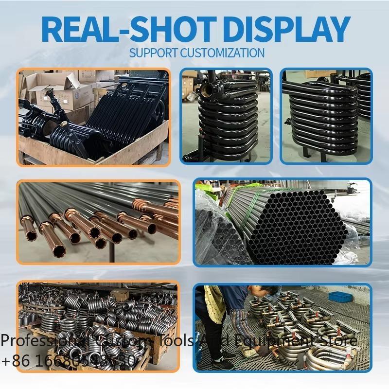 1HTitanium Coaxial Condenser/ Tube in Tube Heat Exchanger for Marine air Conditioner and Stainless Steel Heat Exchanger