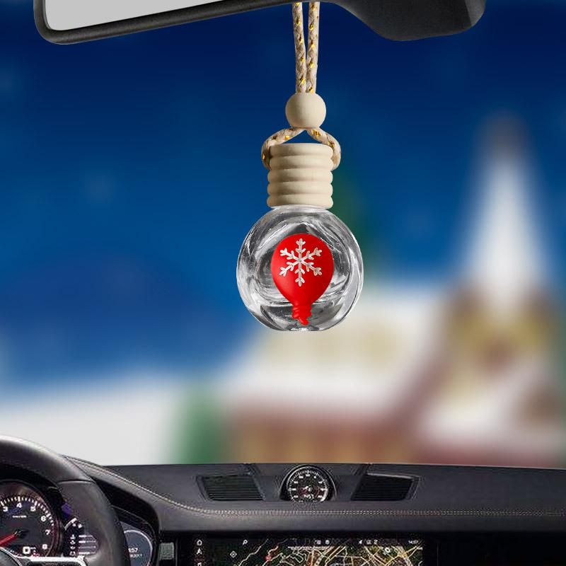 Рождественский автомобильный освежитель воздуха, симпатичный подвесной автомобильный освежитель воздуха, бутылка с рождественским пингвином, простой в использовании, креативный интерьер автомобиля