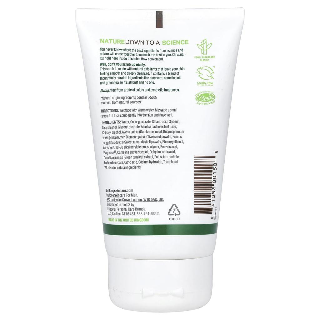 Bulldog Skincare For Men, оригинальный скраб для лица, 4,2 жидких унции (125 мл)