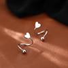 Stainless Steel Spiral Twisted Lip Ring Tongue Piercing Heart Star Ear Cartilage Helix Piercing Stud Earring Jewelry Gifts