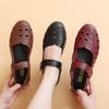 Spring New Casual Leather Shoes for the Elderly Women's Soft-soled Soft-soled Non-slip Grandma Shoes