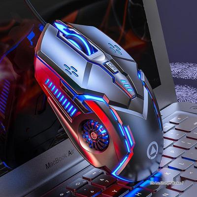 G5 Светящаяся проводная игровая мышь - Бесшумная, Механическая, для Киберспорта, Компьютерные аксессуары