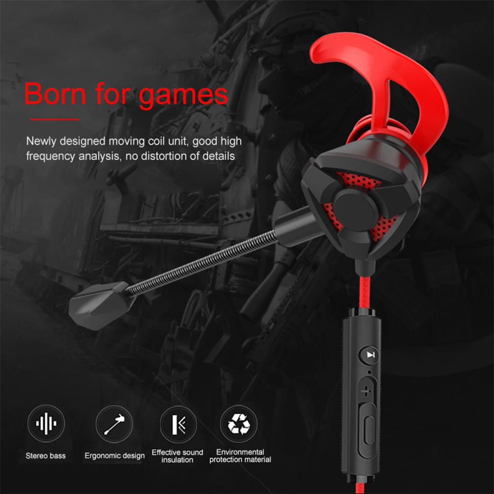 Gaming Wired Earphone 3.5mm Headset with Mic Headphones for PS4 PUBG 3.5mm Phone 3D Earbuds
