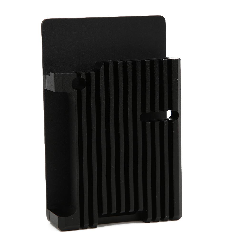 Black Aluminum Alloy Case Ultra Thin Design Fit for Raspberry Pi 4 Model B B Heat Dissipation