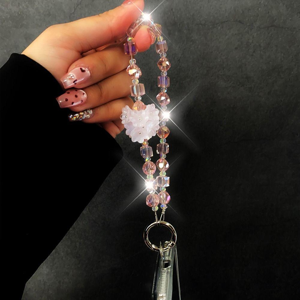 Anti-Lost Mobile Phone Lanyard Strap Hand-beaded Bag Pendant Cute Car Keychain
