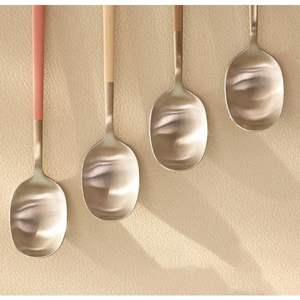 Snail Living Cuisine De Maman Pure Cutlery Set of 4, Cream White, 4 Spoons + 4 Chopsticks, Korean Popular Tableware